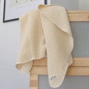 Vorschaubild Babydecke Merinowolle gestrickt natur