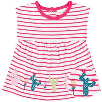 Babytunika pink gestreift Kaktus