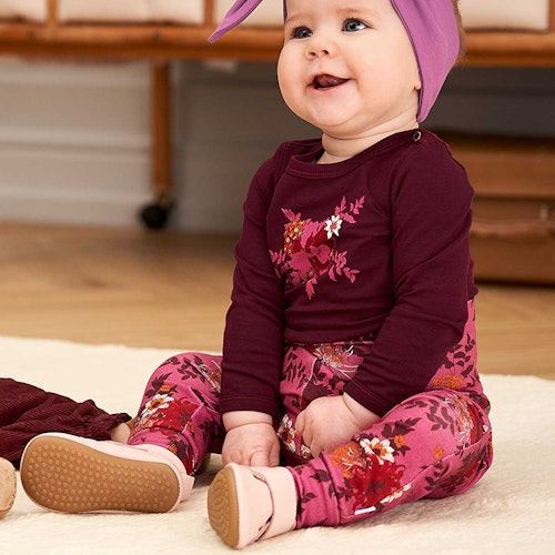 Edle Krabbelhose Schleife Blumen