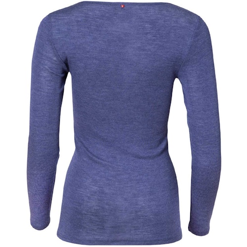 Damen Wolle Seide Langarmshirt