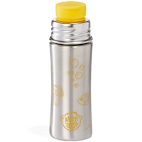Edelstahl Trinkflasche Sportverschluss Eule gelb