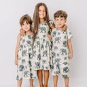 Vorschaubild Leichtes Kleid Elefanten-Alloverdruck