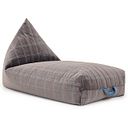 Vorschaubild Samt Sitzsack für Kinder grau-blau - 119 x 52 x 70 cm