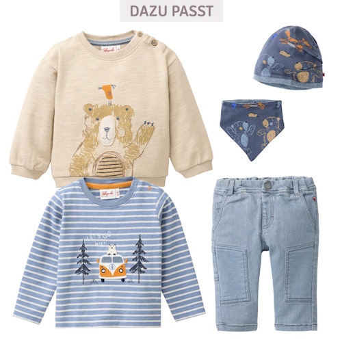 Jersey Langarmshirt Eisbär und Pinguine