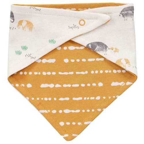 Wendedreiecktuch Safari-Tiere creme senf