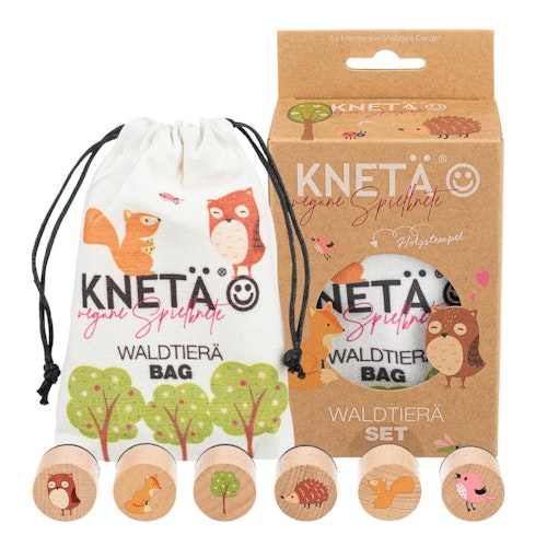 Knetstempel Holz 6er-Set Waldtiere