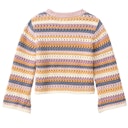 Vorschaubild Leichter Strickpullover bunt geringelt