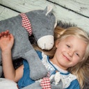 Vorschaubild XL Esel Kissen und Kuscheltier 65x40 cm