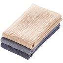Vorschaubild Mullwaschlappen 3er Pack 25x25 rauchblau, taubenblau, sand