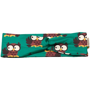 Elastisches Haarband Eule petrol