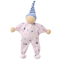Manderl Schmusepuppe Sommerblumen hellrosa