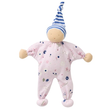 Manderl Schmusepuppe Sommerblumen hellrosa