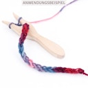 Vorschaubild Strickgabel mit Bio-Wolle – rot, rosa, lila