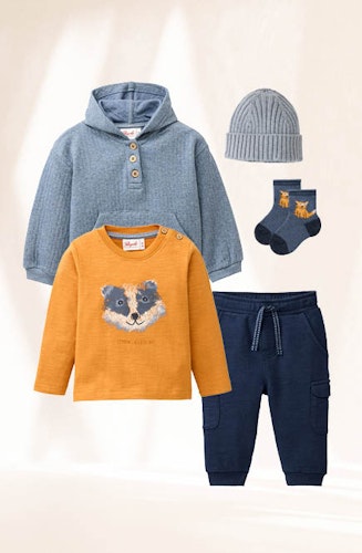 Jersey Langarmshirt Eisbär und Pinguine