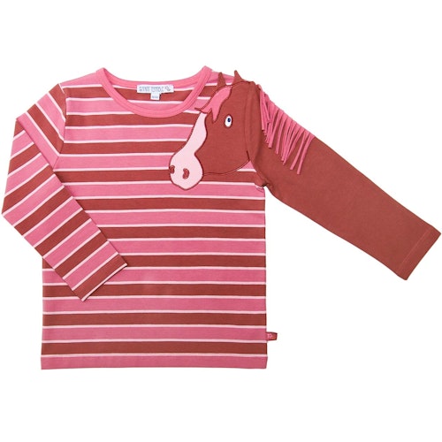 Langarmshirt mit Pferde Aufnäher