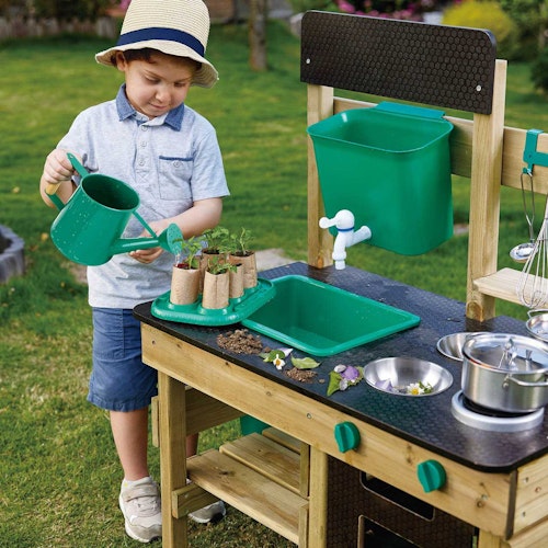 Matschküche Spielküche mit viel Zubehör