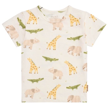 Kurzarm Shirt Tierprint ivory