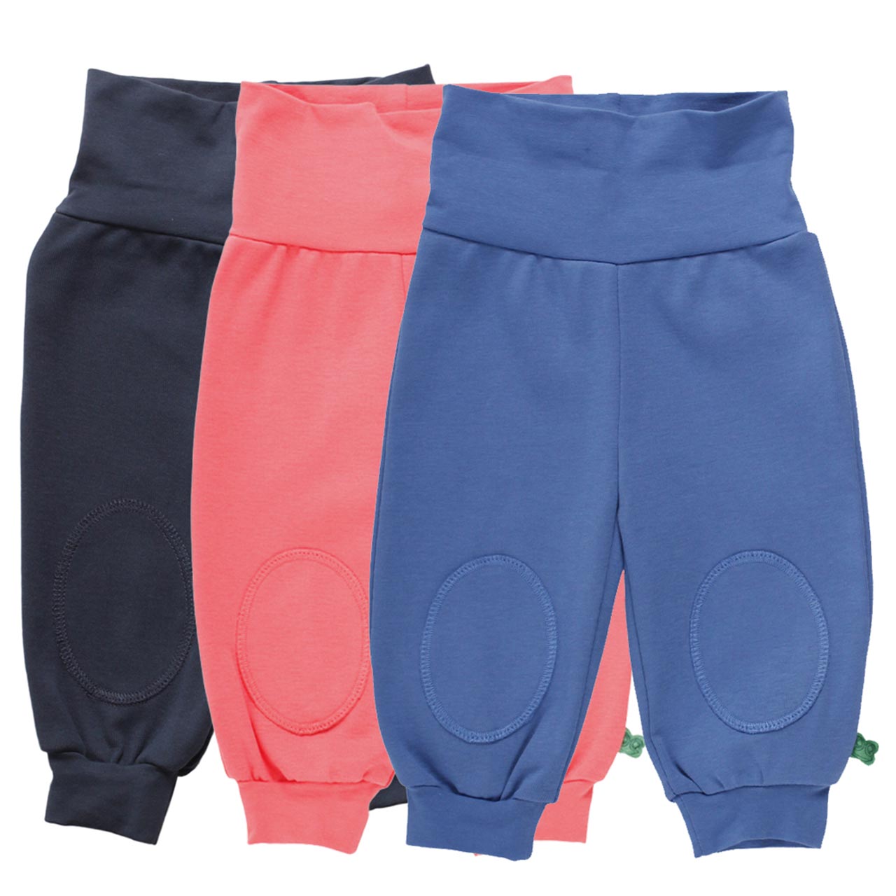 Krabbelhose mit breitem Bund als 3er Pack