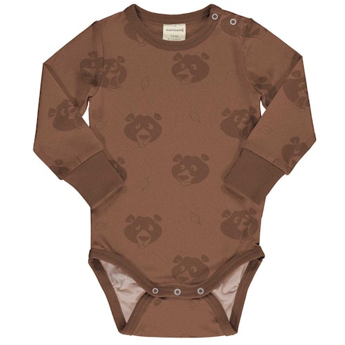 Langarmbody im Mono Design mit Löwen Motiv