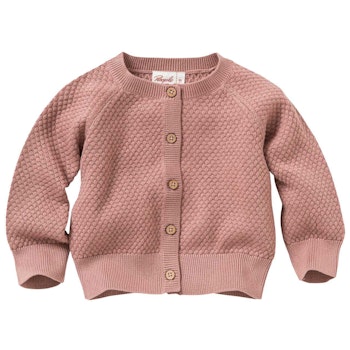 Strukturierte Strickjacke dehnbar rosa