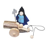 Holz Kanone mit Gummizug Schuss
