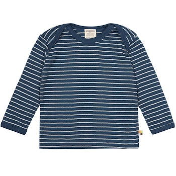 Softes Langarmshirt Rippe gestreift marine