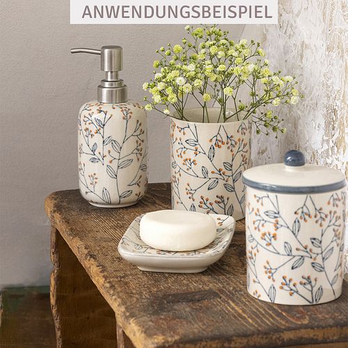Seifenschale ROMANTIC rechteckig aus Keramik