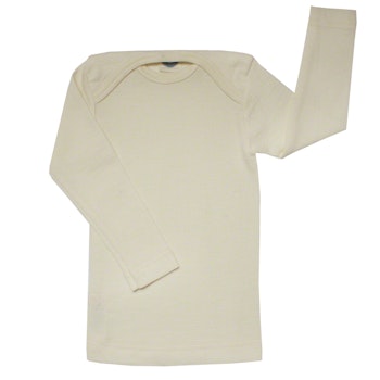 Atmungsaktives Wolle Seide Shirt ungefärbt