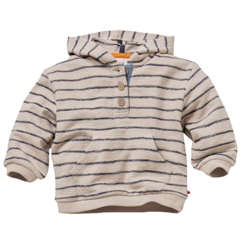 Warmer Sweat Hoodie beige geringelt