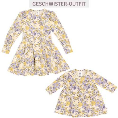 Stufenkleid langarm Blümchen