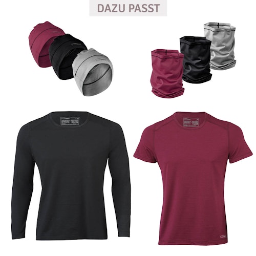 Herren Wolle Seide Langarmshirt Regular Fit
