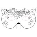 Vorschaubild Zauberhafte Masken zum Ausmalen