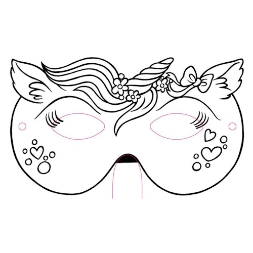 Zauberhafte Masken zum Ausmalen