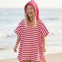 Vorschaubild Bade Poncho mit Kapuze - Streifen