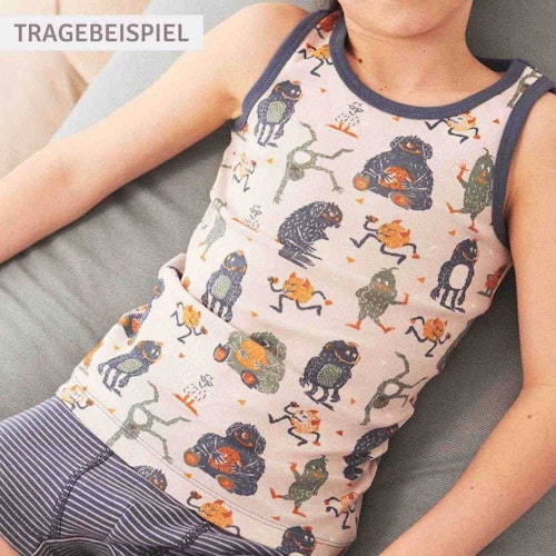Kinder Interlock Unterhemd Weltall