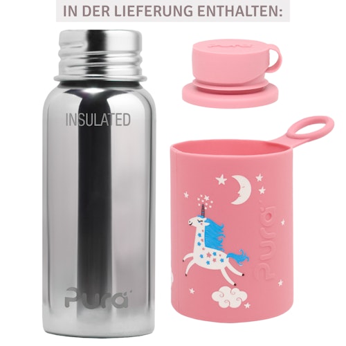 Isolierte Trinkflasche Sportverschluss aqua-blau 475ml