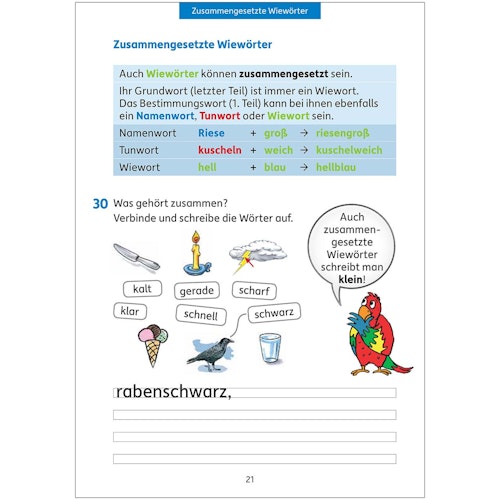 Deutsch Grammatik Übungsheft 3. Klasse