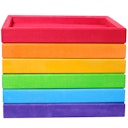 Vorschaubild Regenbogen Holzrahmenset, 6 Stück (22,5cm)