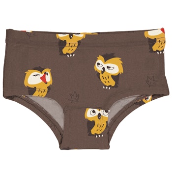 Hipster Briefs braun mit Eulen