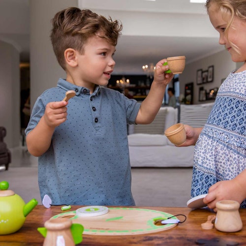 Kinder Teeservice aus Holz 13 Teile