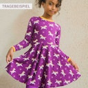 Vorschaubild Langarm Flatterkleid Regenbogen