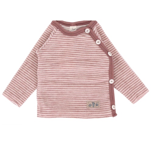 Babypullover Wollplüsch mit seitlichen Knöpfen
