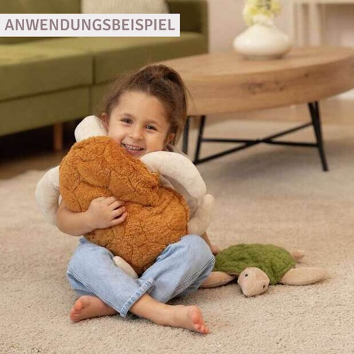 XL Kuscheltier & Wärmekissen Schildkröte Dinkelspelz grün