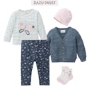 Vorschaubild Edle Rippe Leggings Blümchen