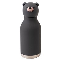 Bestie Bottle Edelstahltrinkflasche mit Trinkhalm Schwarzbär 460 ml