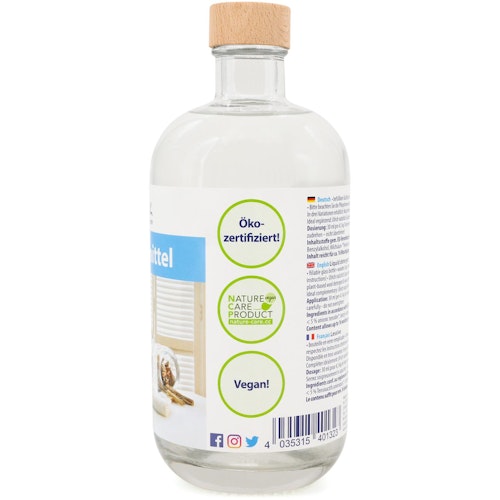 Waschmittel in wiederverwendbarer Glasflasche – 500 ml