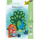 Vorschaubild Tonpapier bunt DIN A3 Block 10 Blatt recycelt