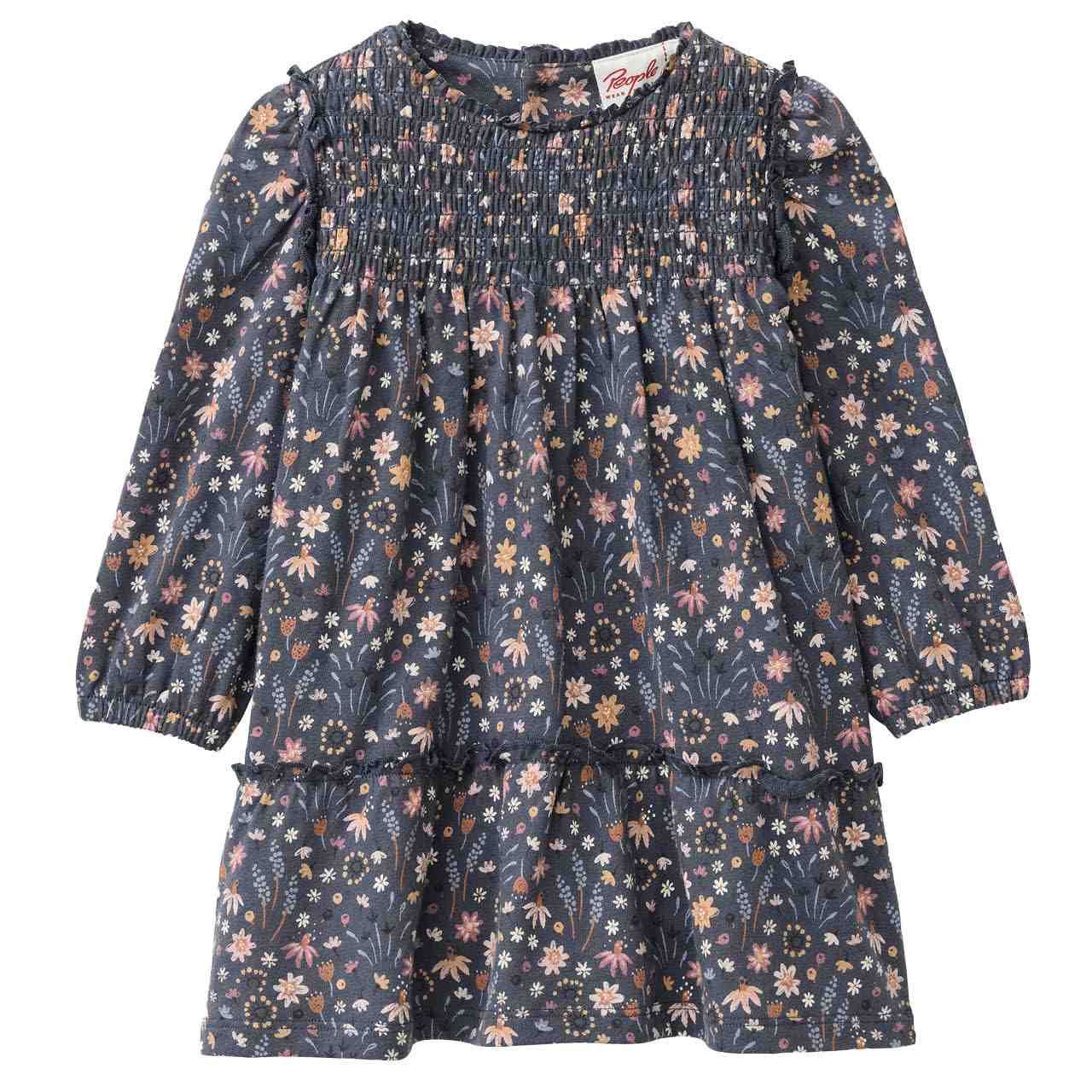 Kleid People Wear Organic langarm Motiv