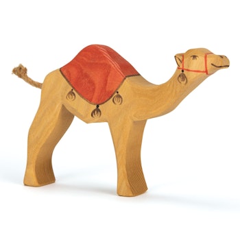 Dromedar mit Sattel - Krippenfigur aus Holz 12 cm