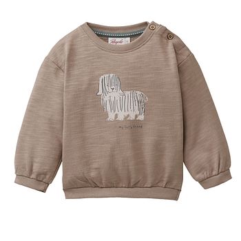 Weiches Sweatshirt Hund beige
